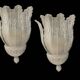 Large Venetian Murano Glass Sconces, 1980s Set of 2