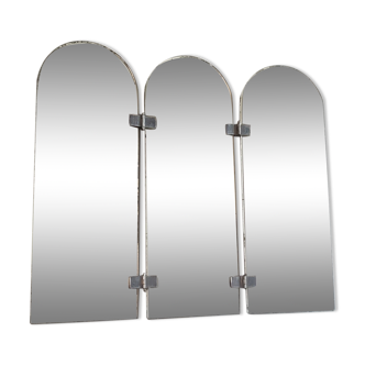 Miroir triptyque au mercure