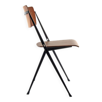 "Pyramid" chair by Wim Rietveld – 1950s – Ahrend de Cirkel, Jean Prouvé style