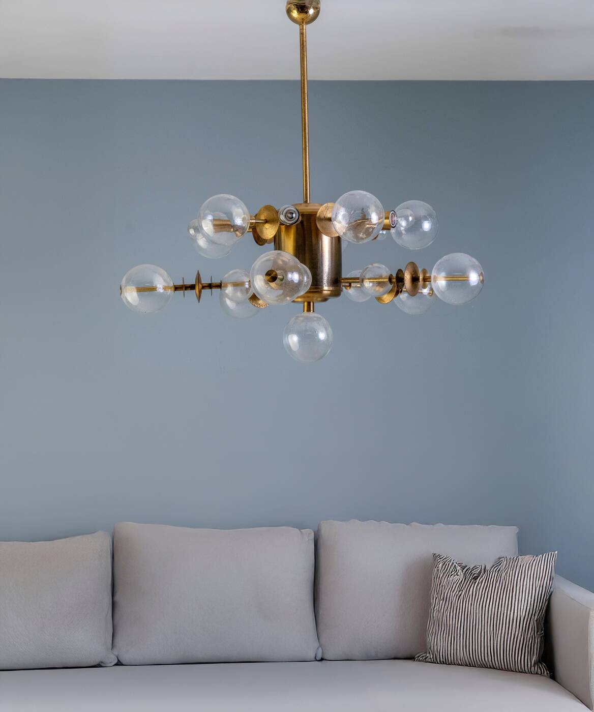 Space Age Brass Candlestick, 1970s, Czechoslovakia