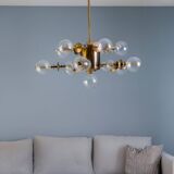 Space Age Brass Candlestick, 1970s, Czechoslovakia