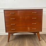 Vintage chest of drawers with compass feet