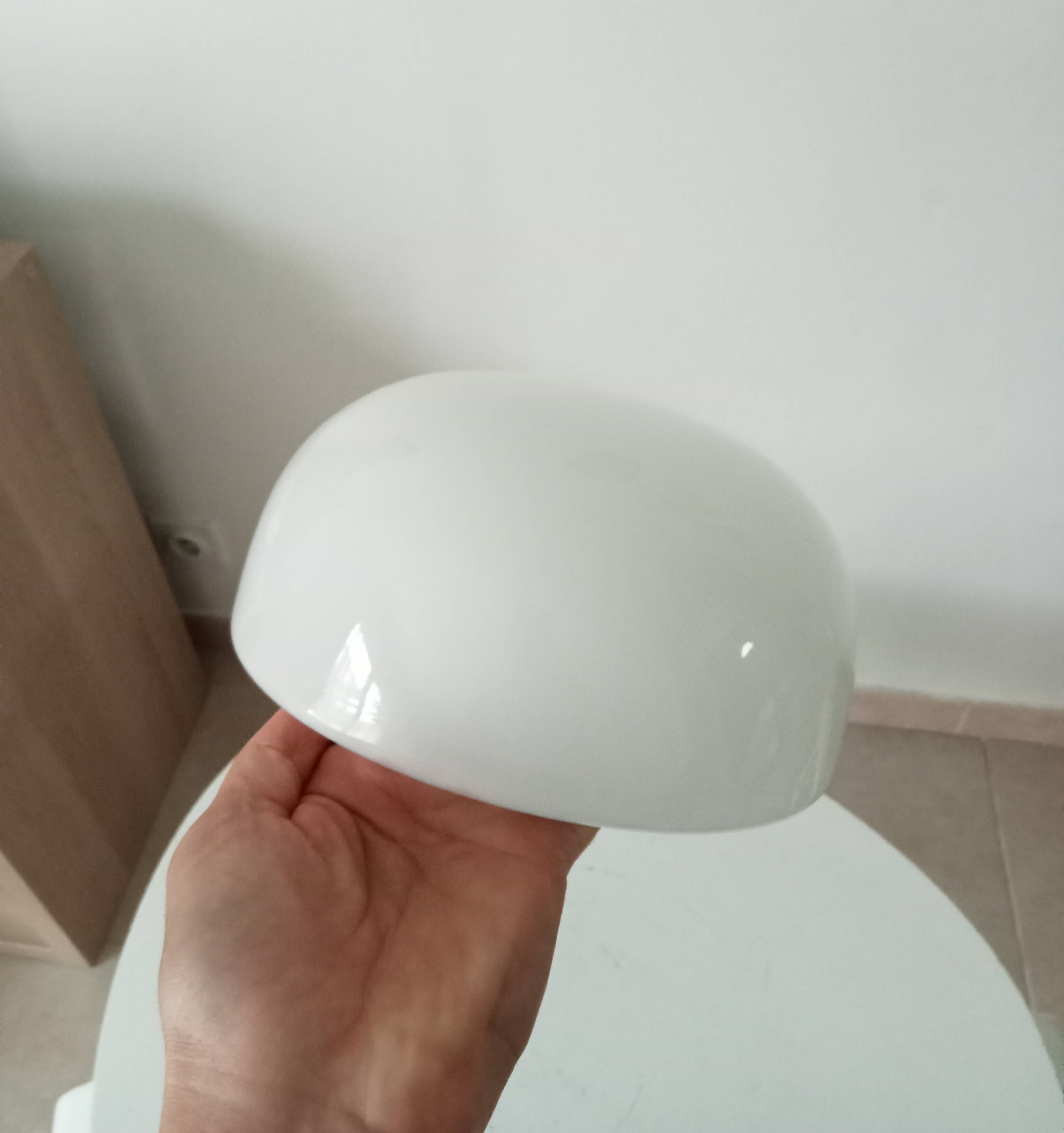 Old vintage globe lampshade in opaline.