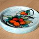 Wall plate - Yves Clément - Ceramic Enamel - Hand-painted flowers