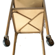 Vintage 50s wooden and metal rolling side table