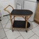 Vintage rattan serving trolley