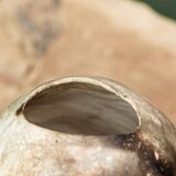 Egg vase, raku, signed Arsène