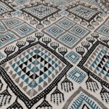 Hand-woven margoum rug in natural wool