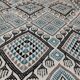 Hand-woven margoum rug in natural wool