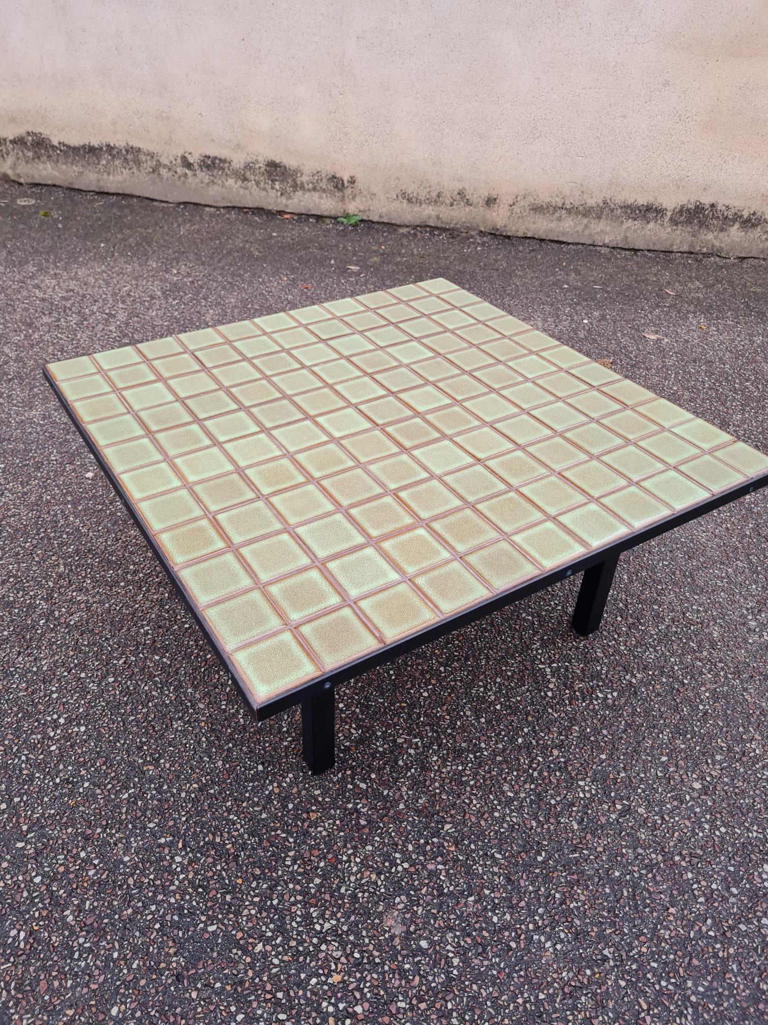 Coffee table mid century ceramic top