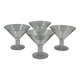 Set of 4 vintage glass coupe/martini glasses