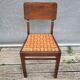 Set de 2 chaises bistrot 1950 bois et rotin