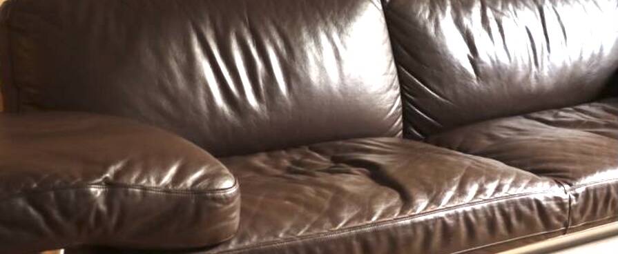 Designer leather sofa