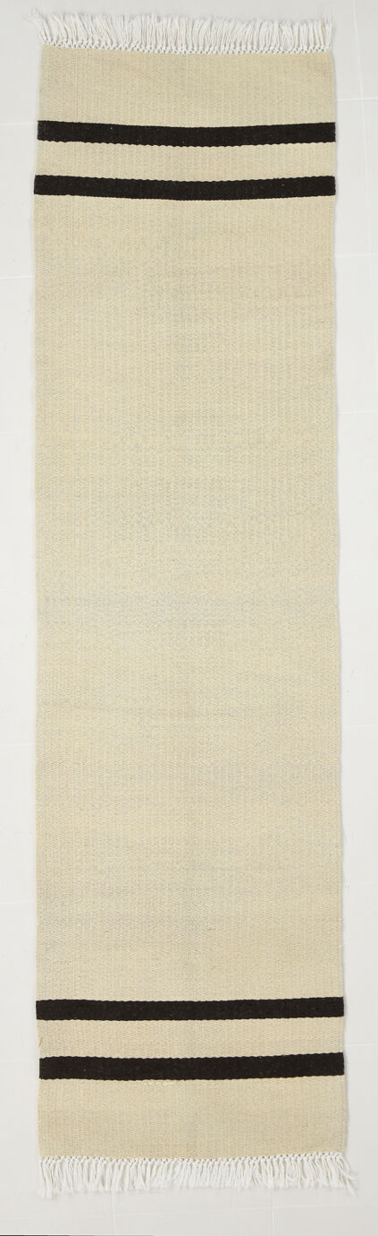 Handmade hemp runner rug 283x77 cm