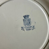 Set of 5 flat plates Terre de Fer, Rivoli model, 1900