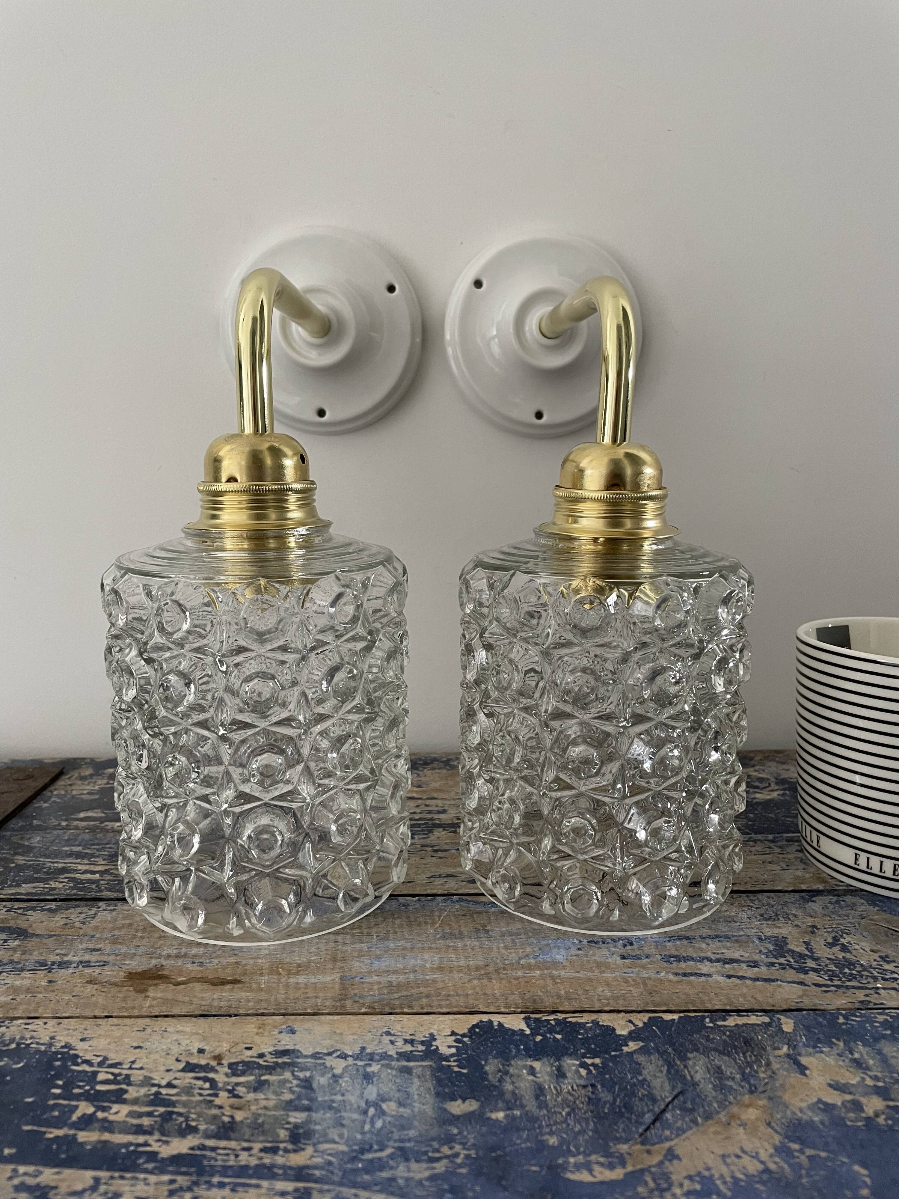 Paire d’appliques murales vintage