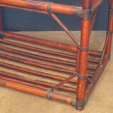 Rattan and leather shelf 1970