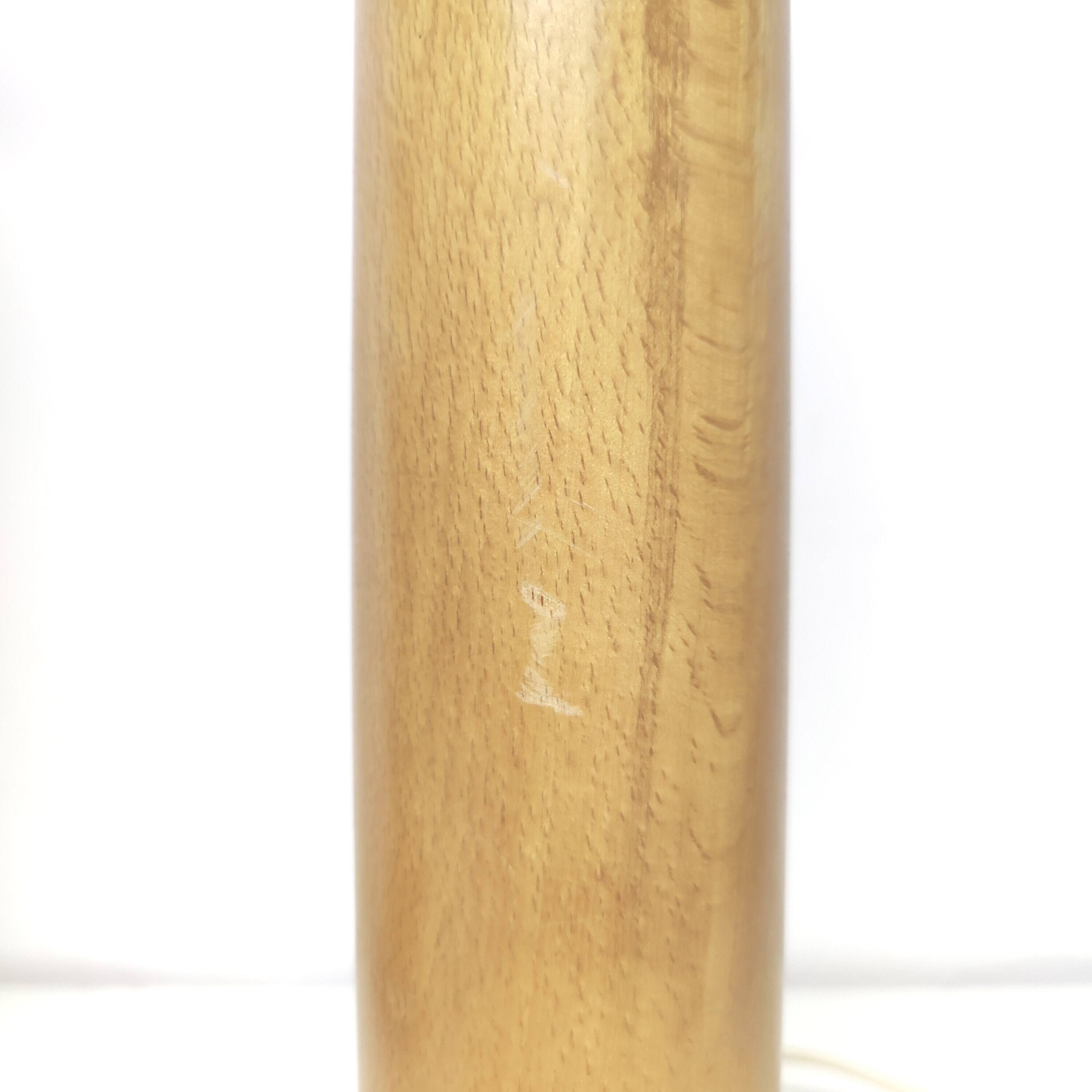 Lot 2 pieds de lampe arlus en bois vintage forme géométrique