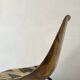 Chair in fibreglass and metal by René-Jean Caillette, stork, 1950 design.