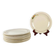Set of 10 flat plates Longwy, 20th century, floral decoration.