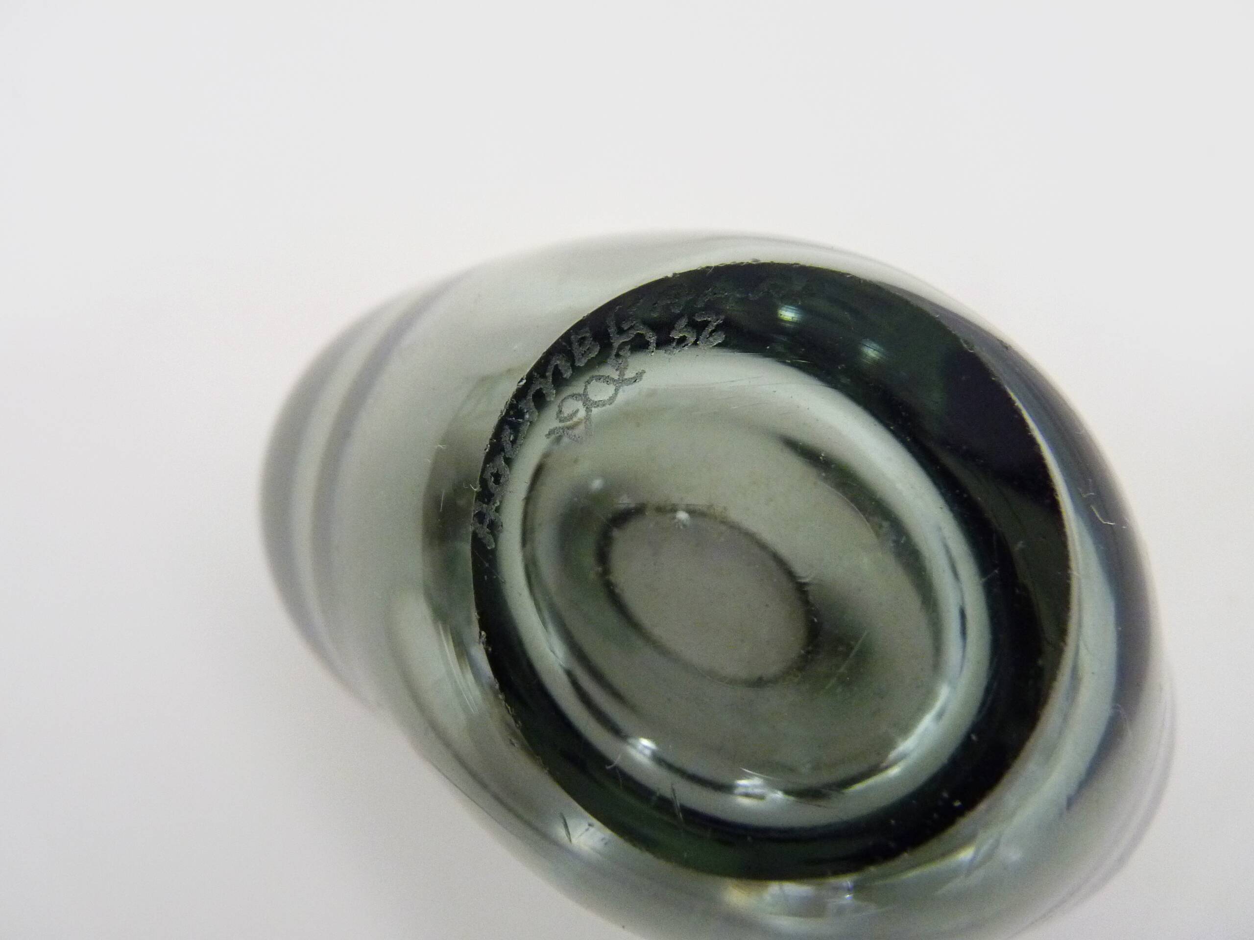 Heart-shaped vase Per Lütken for Holmegaard. Signed and dated 1902