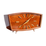Vintage wooden weimar table clock made by germany, 1960s