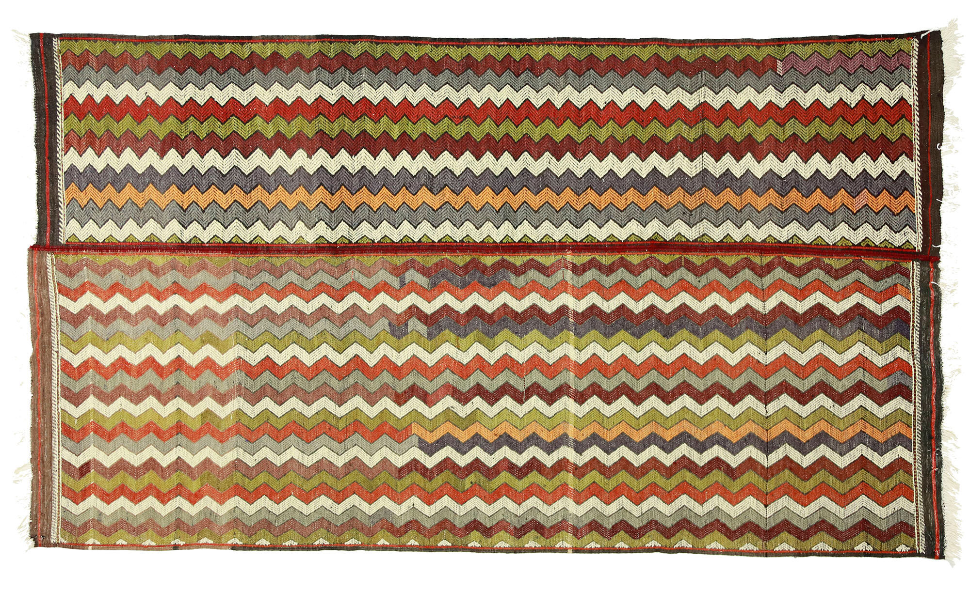 Anatolian handmade kilim rug 244 cm x 138 cm