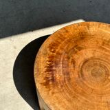 Quadripod coffee table in solid wood monoxyl natural color (dark)