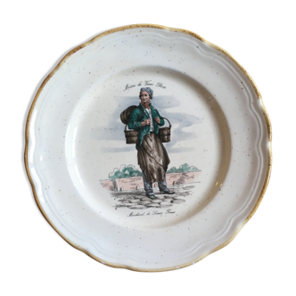 Illustrated plate - Crafts of Old PARIS - Merchant of Ferrés Buckets - PRIMULA Italy