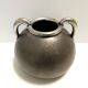 High-Quality Art Deco Burnished Silvered Brass Vase, Italy