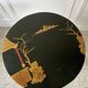 Side table, pedestal living room table, end table, round tray vintage Chinese decor