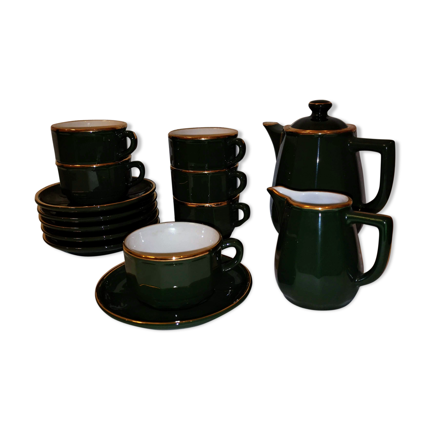 Coffee service bistrot porcelain Apilco