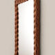 Vintage french wall mirror in rattan, 1960s
