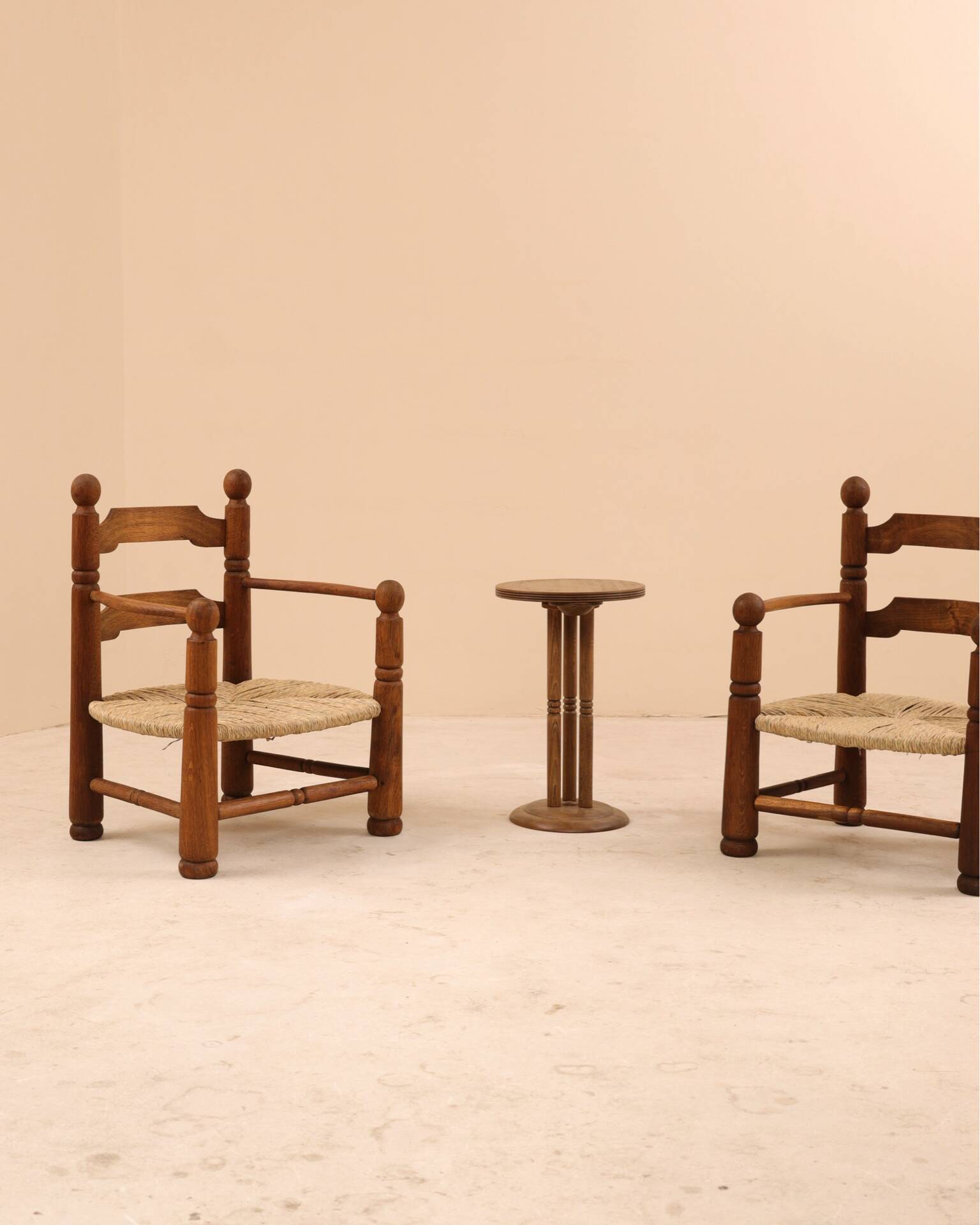 Fauteuils rustiques Charles Dudouyt, 1940’s