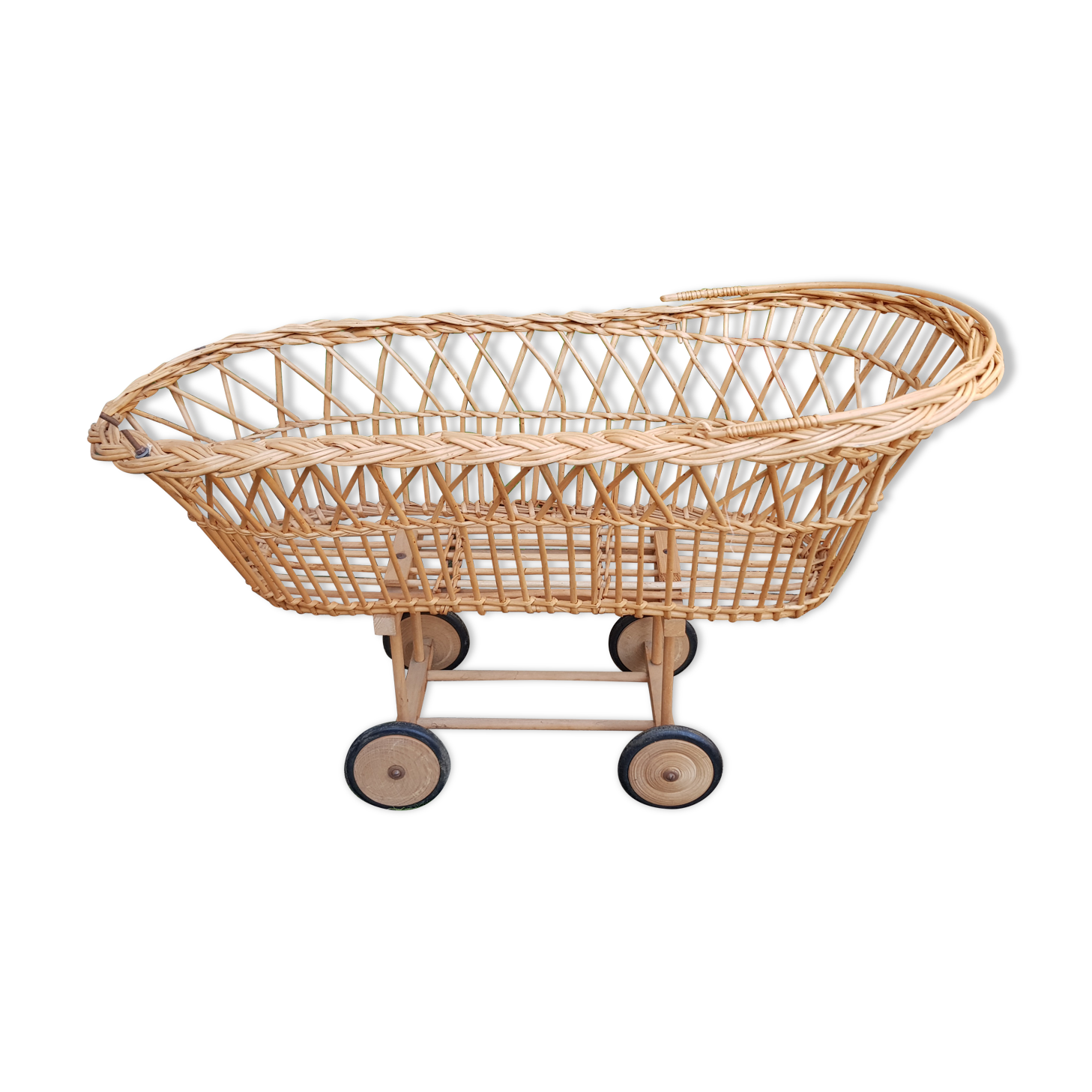 Alsatian rattan bed 1950