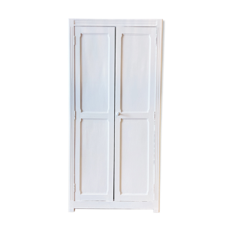 White Parisian wardrobe and terracotta