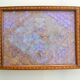 Plateau butterfly wings under glass exotic wood and marquetry Brazil