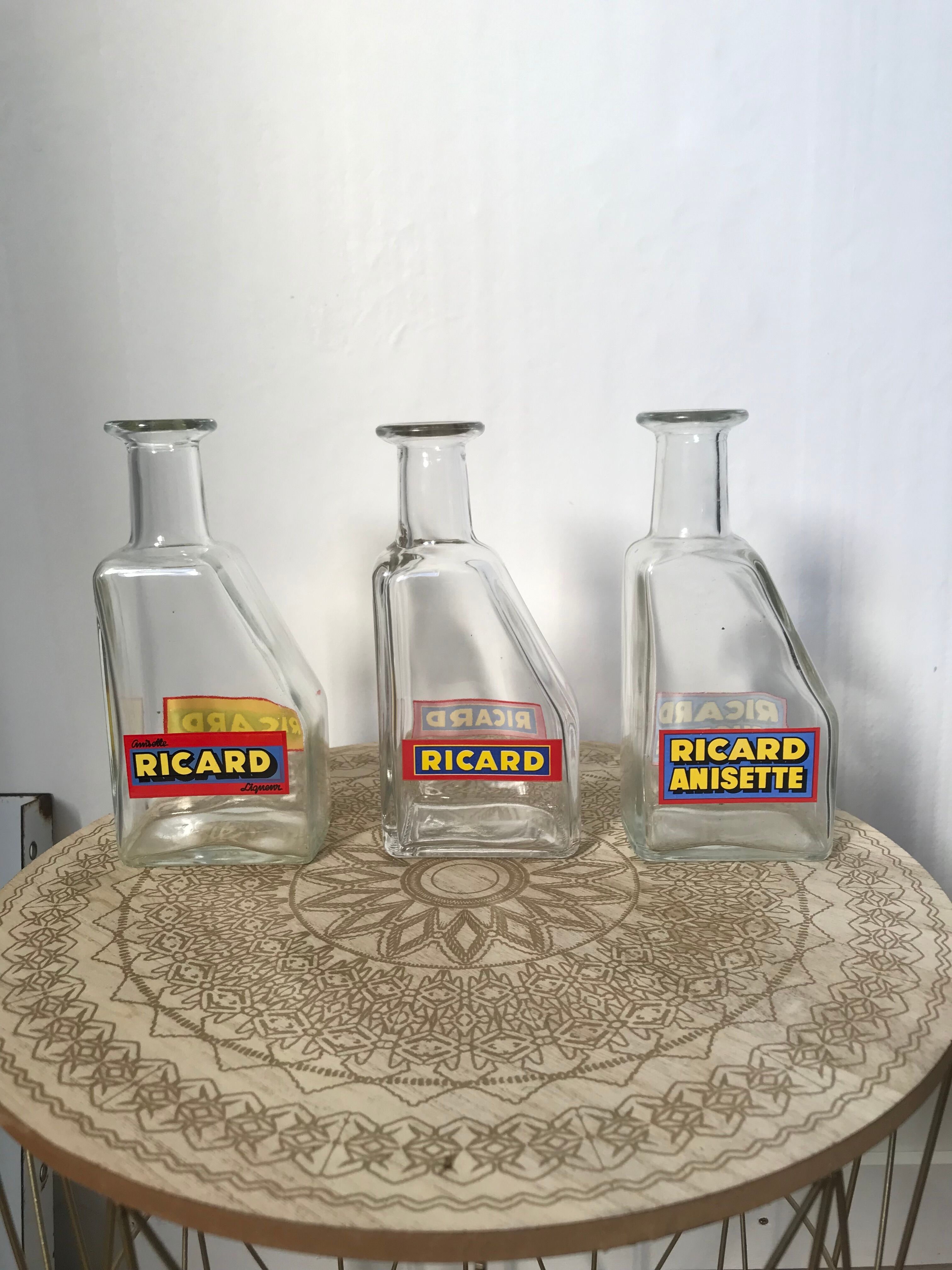 Set of 3 decanters ricard 50cl