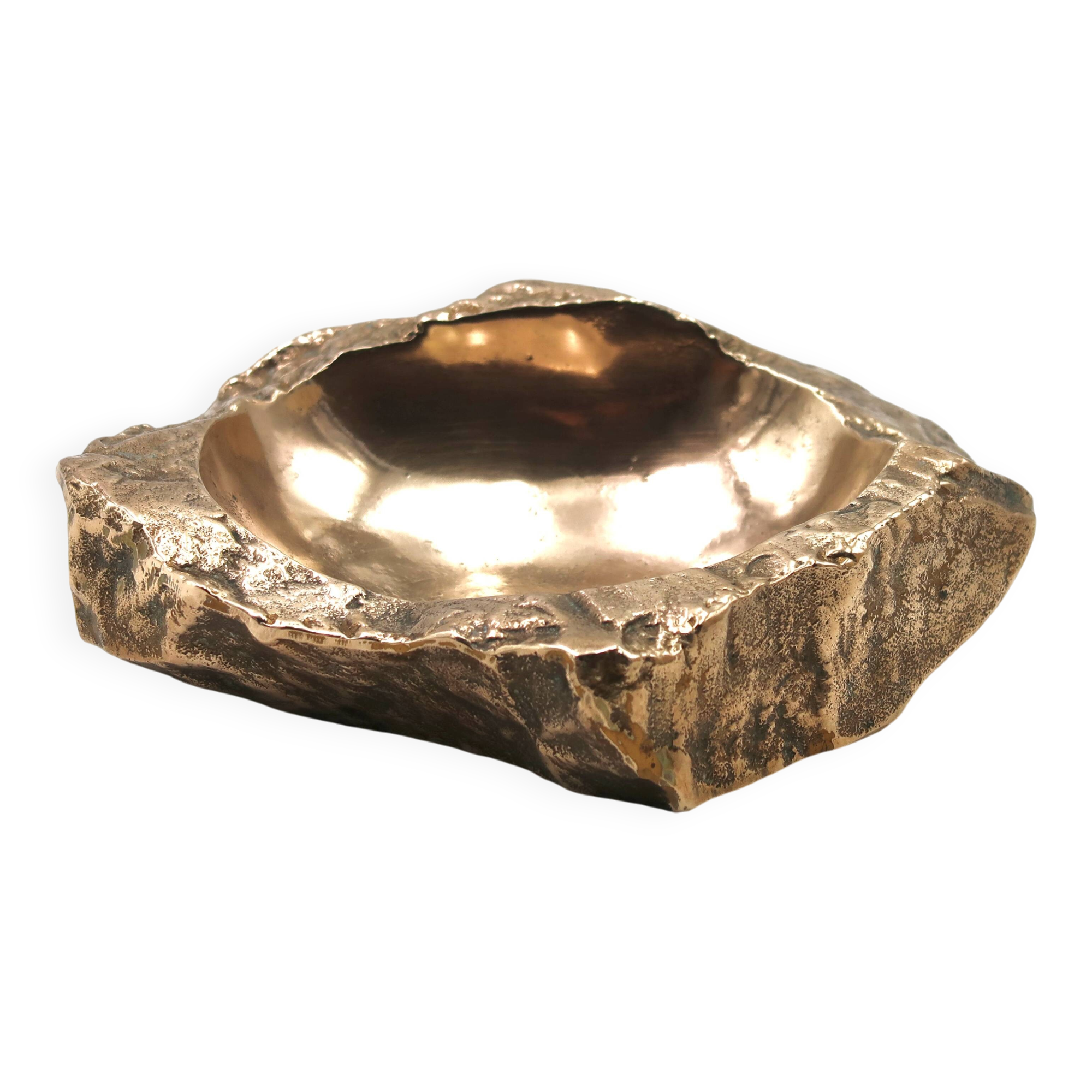 "ROC" bronze ashtray and catchall by Monique Gerber