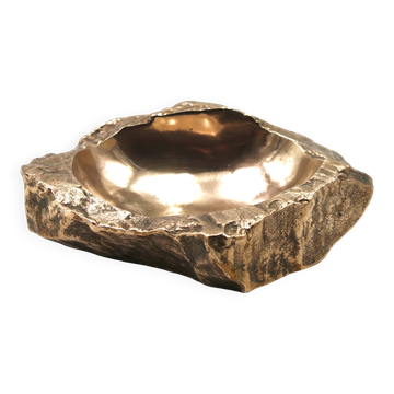 Cendrier vide poche " ROC " en bronze de Monique Gerber