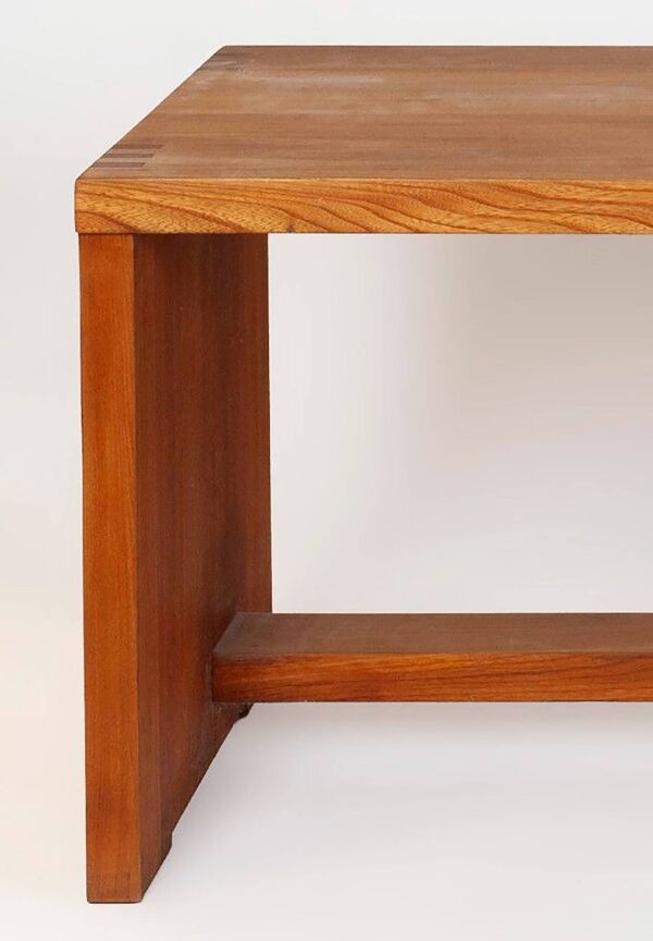 Pierre chapo, coiffeuse, tabouret et pouf 1989