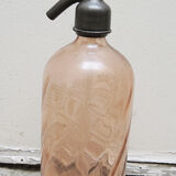 Former Pink Glass Siphon G GARNIER ROUEN