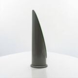 Tabletop 'Lipstick' Mirror in Glossy Grey Made in Italy, 1970s