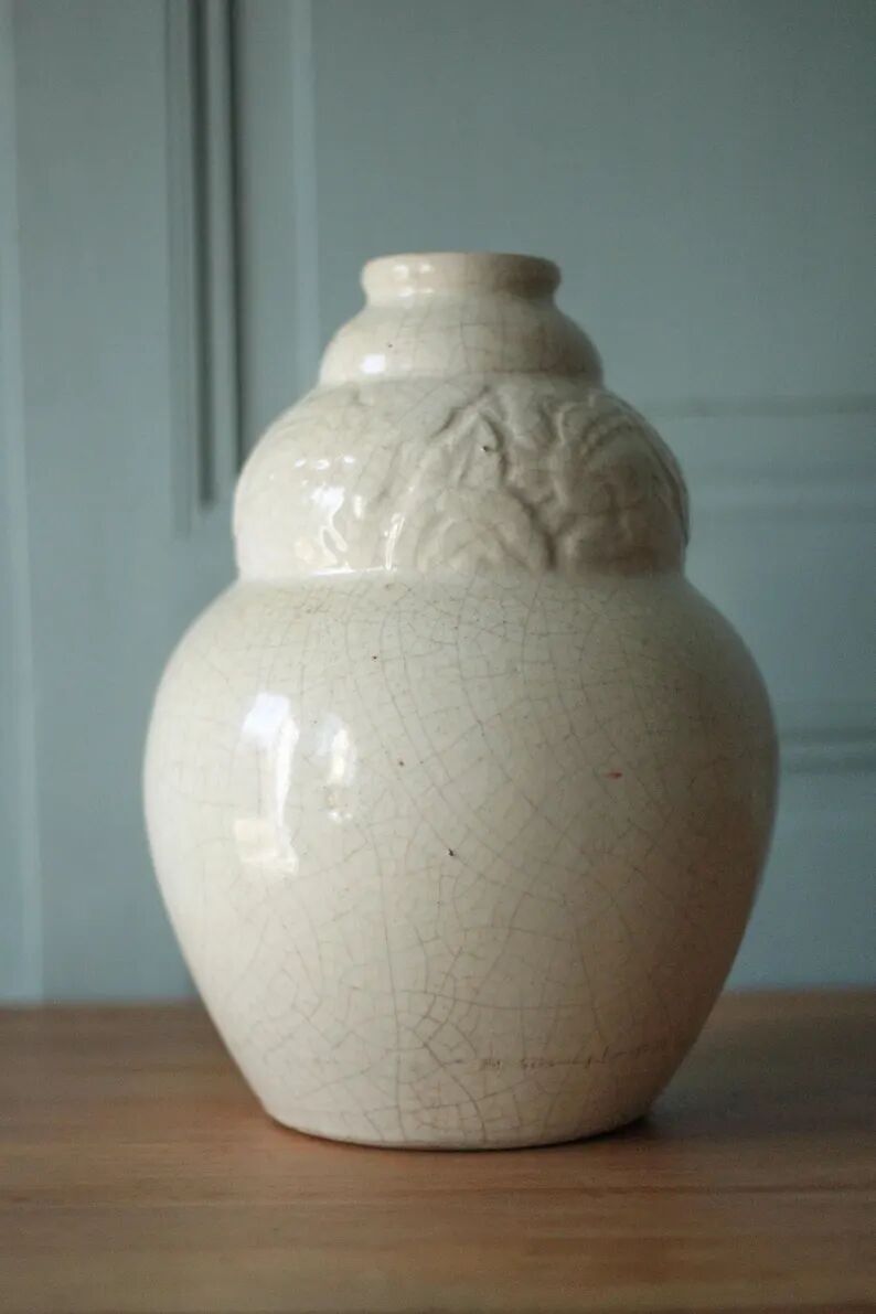Glazed ceramic vase in the shape of a gourd, Art Deco, collection