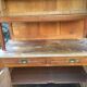 Vintage Parisian buffet with 2 bodies in white poplar wood