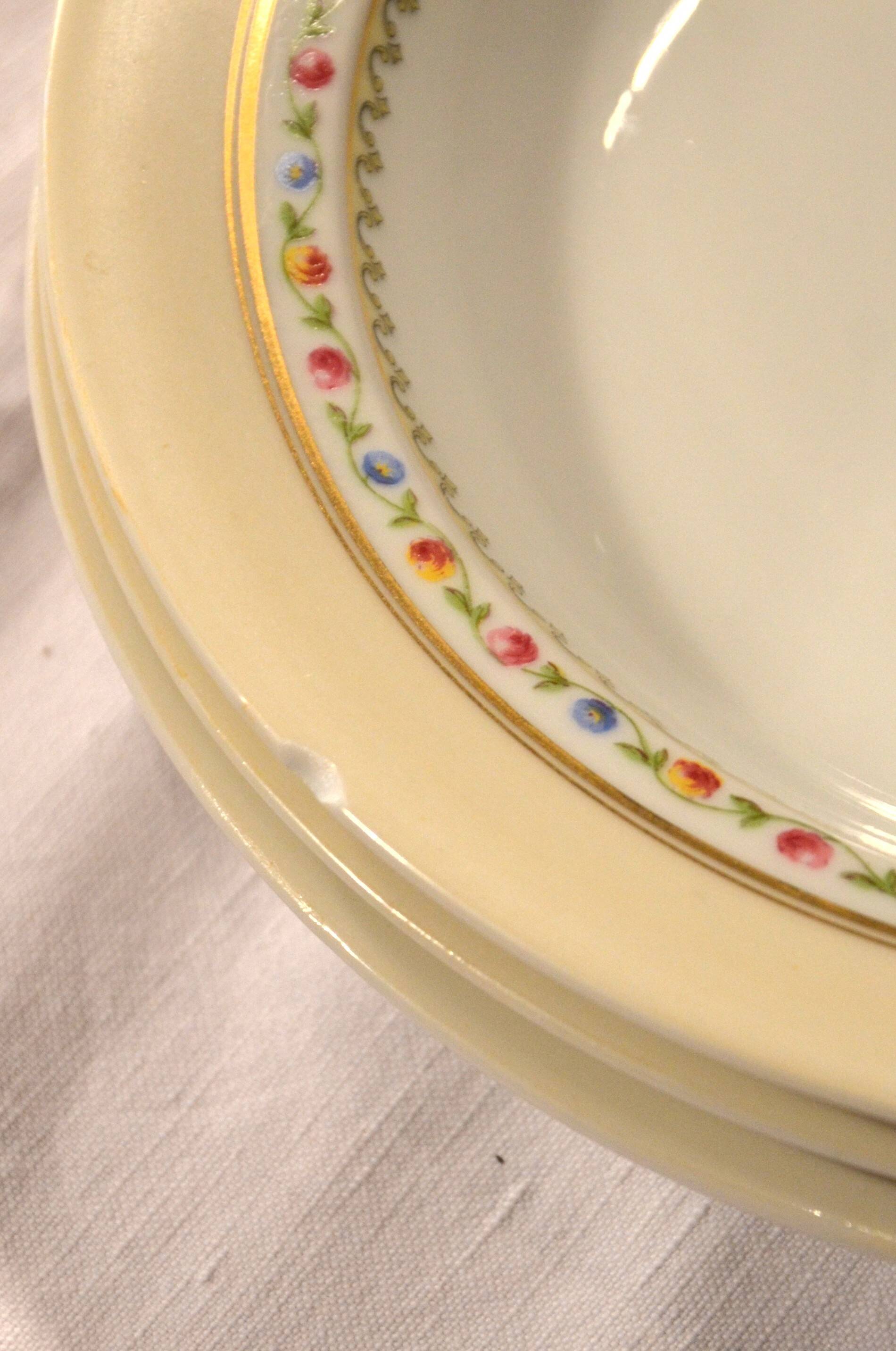 75-piece vintage porcelain table service, Raynaud & Co., Limoges.