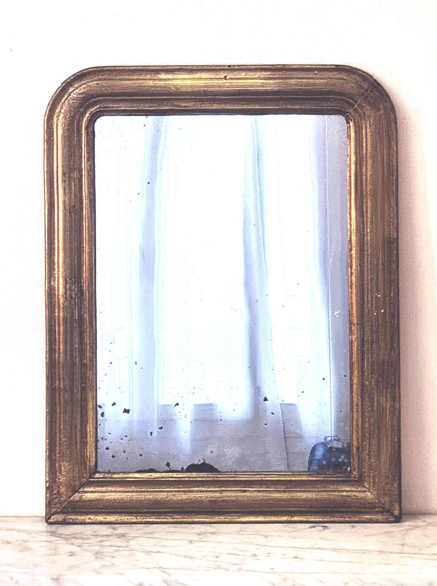 Antique Louis Phillipe mirror, gilded with gold leaf - "Marcelin"