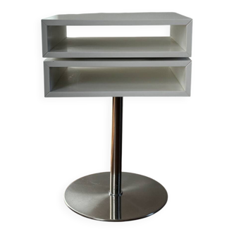 Table d’appoint design pied chromé