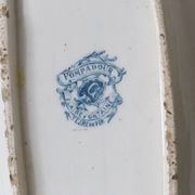 Pompadour ironstone sauceboat, Clairefontaine factory