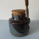 Ceramic pickle jar signed PK, Kerbenoen pottery, Michel Vergnes